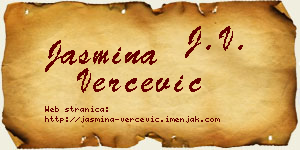 Jasmina Verčević vizit kartica
